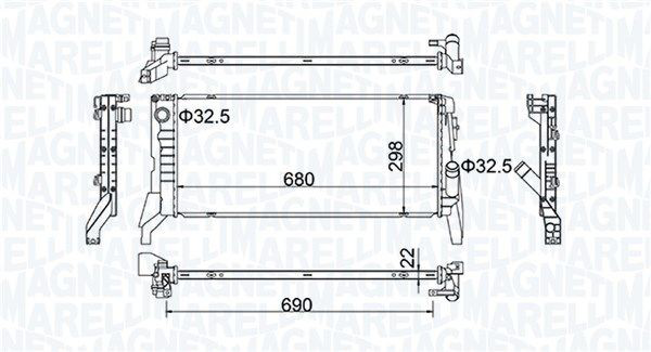 350213202700 Magneti Marelli Радіатор охолодження двигуна